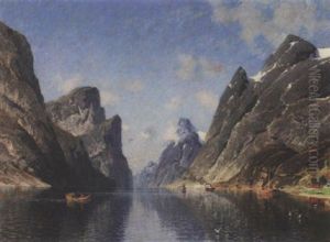 Hoyet Ros Pa Fjorden by Adelsteen Normann