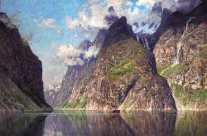 Utsyn Mot En Vestlandsfjord by Adelsteen Normann