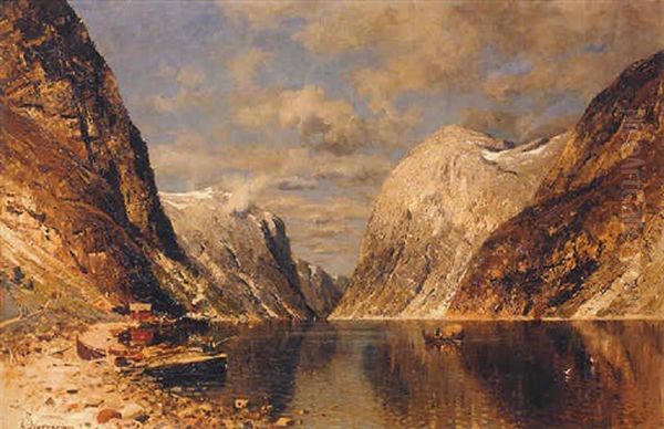 Fishing Village On A Norwegian Fjord - view 1