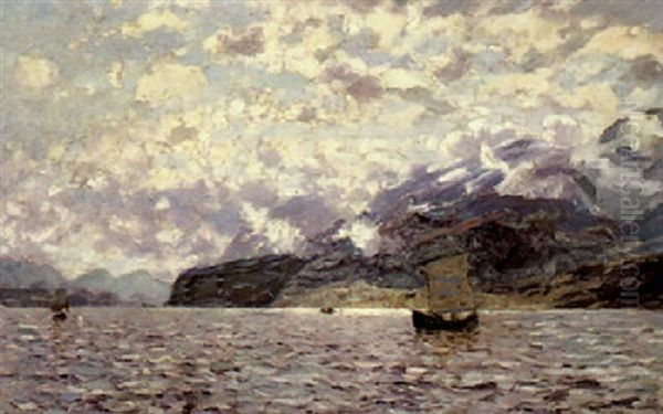 Norwegischer Fjord Mit Booten - view 1