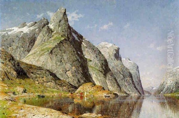 Sommertag An Einem Norwegischen Fjord - view 1