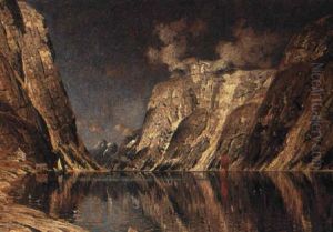 A Fjord Scene by Adelsteen Normann