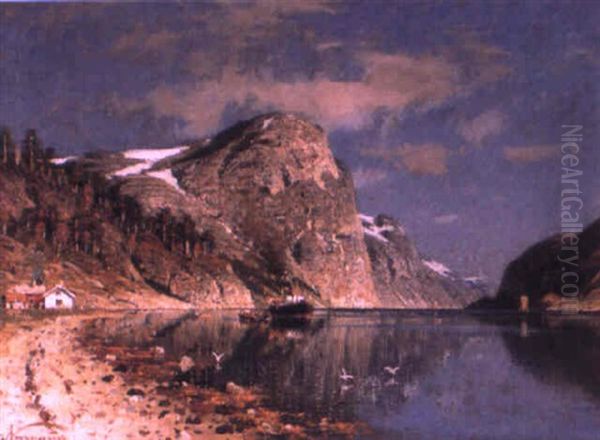 A Steamer In The Sognefjord - view 1