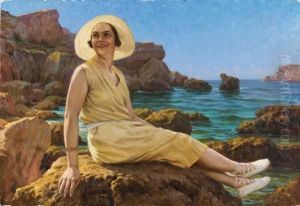 Jeune Femme Sur Les Roch Jeune Femme Sur Les Roch