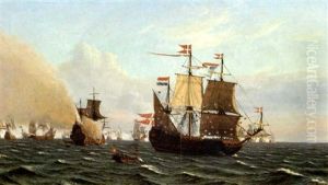 Slaget Ved Oland D. 1 1676 Imellem Den Forenede Danske Og Hollandske Flade Mod Den Svenske Flade