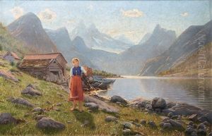 Girl By A Fjord by Emma Normann