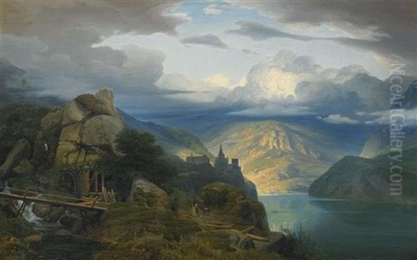 Schweizer Landschaft Mit Einem Bergsee - view 1