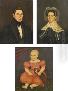 Three Portraits: Philo L. Pierson, Sarah Pierson, And Cordelia N. Pierson by Noah North