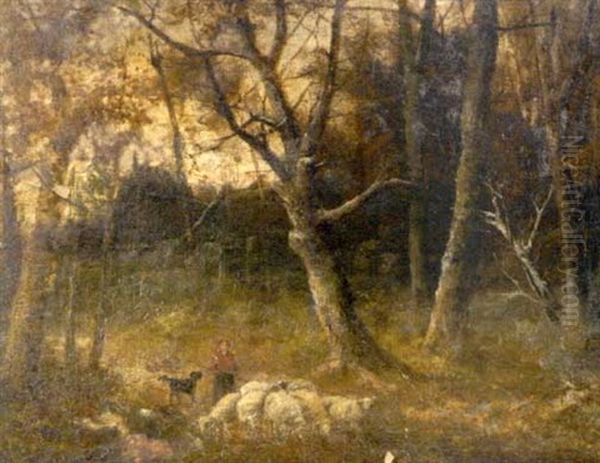 Shepherd In Wooded Landscape - view 1