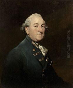 Portrait Presume D'un Amiral En Manteau Bleu