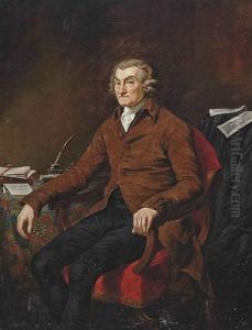 Portrait Of William Graves Esq., M.p. In A Brown Coat, At A Table With An Ink Stand And Quill