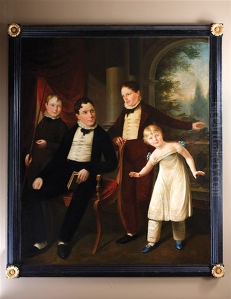 Portrait Of A Man And His Three Sons - view 1