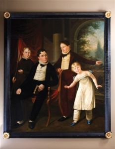 Portrait Of A Man And His Three Sons by James (Thomas J.) Northcote