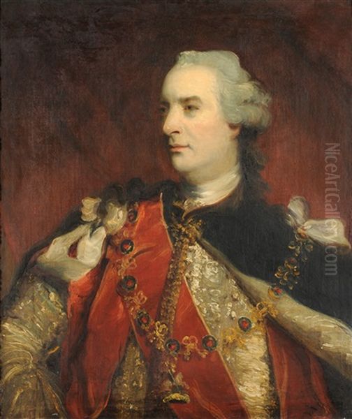 Portrait Of A Nobleman (hugh Percy, 1st Duke Of Northumberland?)wearing A Period Costume, Red Sash And Chain Of Office - view 1