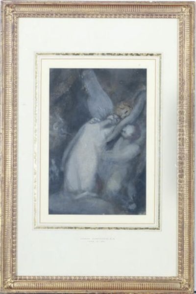 A Dying Woman Being Received By Angels - view 1