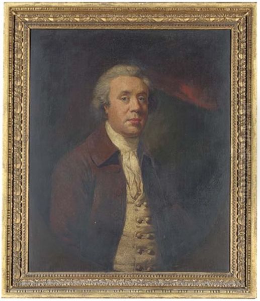 Portrait Of Richard Baylay Of Stoke Damerall Near Plymouth, In A Brown Coat And White Stock And Vest - view 1