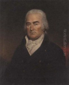 Portrait Of A Gentleman In A Black Jacket And White Cravat