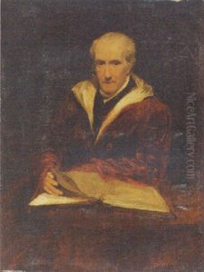 Portrait Of A Gentleman (the Artist?) Seated With A Book On A Table Portrait Of A Gentleman (the Artist?) Seated With A Book On A Table
