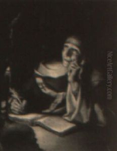 St. Jerome Scribing By Candlelight by James (Thomas J.) Northcote