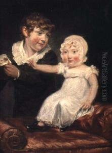 Portrait Of John Torbock When A Child With His Baby Brother,robson Torbock