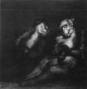 Study Of Two Monkeys by James (Thomas J.) Northcote