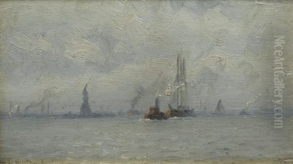Shipping Around The Statue Of Liberty - view 1