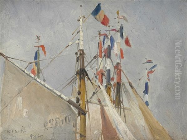 Masts And Flags, Dieppe - view 1