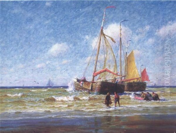 Fishing Boats On The Beach, Katwijk, Holland - view 1
