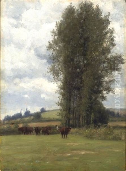 Herder With Cattle - view 1