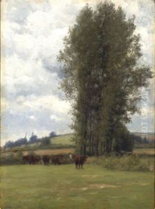 Herder With Cattle by William Edward Norton