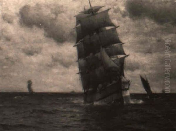 Clipper Ship At Sea - view 1