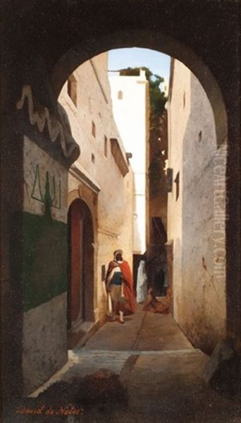 Arabe Au Burnous Dans La Casbah - view 1