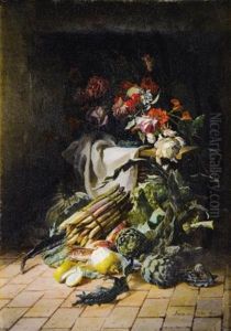 Nature Morte Aux Asperges Et Artichauts