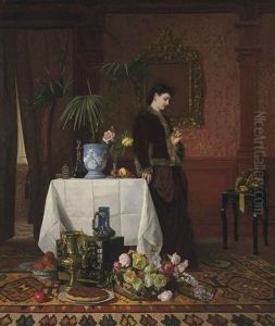 A Woman In An Interior by David Emile Joseph de Noter