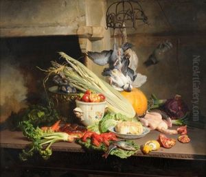 Uppiges Kuchenstilleben by David Emile Joseph de Noter
