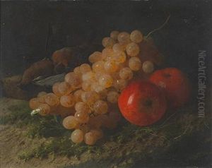 A Still Life With Apples, Grapes And Birds A Still Life With Apples, Grapes And Birds