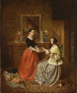 The Lute Player by David Emile Joseph de Noter