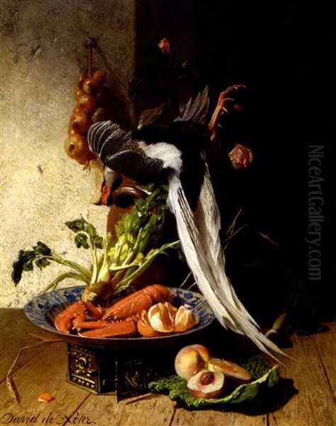 A Kitchen Still Life With A Pheasant, A Lobster, Various Fruits And Vegetables - view 1