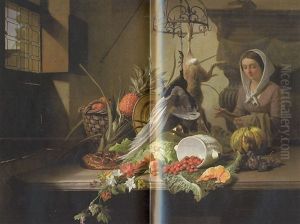 Les Preparatifs Du Festin by David Emile Joseph de Noter