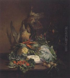 Stilleben Mit Gamse Und Vogel by David Emile Joseph de Noter