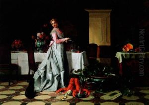 Preparing For The Banquet by David Emile Joseph de Noter