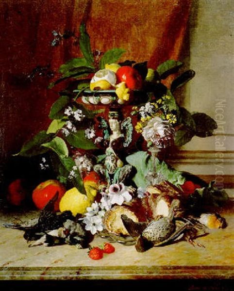 Nature Morte Aux Fruits Et Oiseaux - view 1