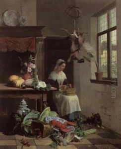 Preparing The Feast by David Emile Joseph de Noter