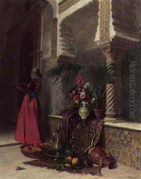 Femme En Rouge Dans Un Interieur A Alger - view 1