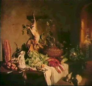 Nature Morte Au Gibier Et Aux Homards by David Emile Joseph de Noter
