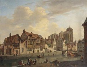 A Capriccio View Of A Town In Summer A Capriccio View Of A Town In Summer