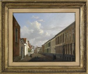 Street Scene In Ghent by Pierre Francois de Noter