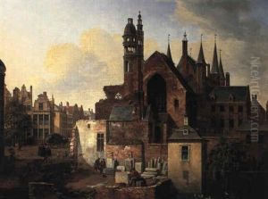 View Of A Dutch Town by Pierre Francois de Noter