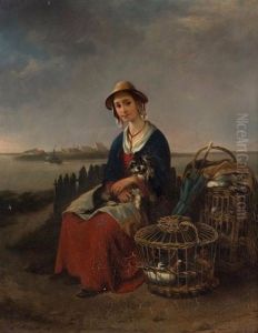 La Jeune Marchande De Volailles by Emanuel Noterman