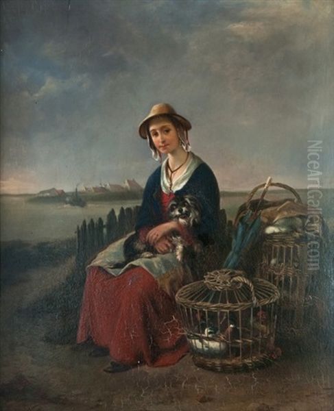 Paysanne Et Son Chien - view 1